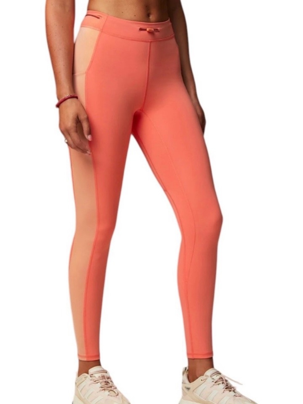 Fabletics Motion 365 Coral and Peach Two-Tone High-Waist Leggings Size Small NWT